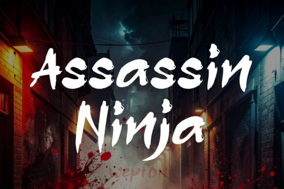 Assassin Ninja: A Dynamic and Expressive Brush-Style Display Font