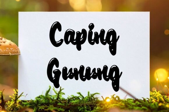 Caping Gunung: Organic Typography for Eco Branding