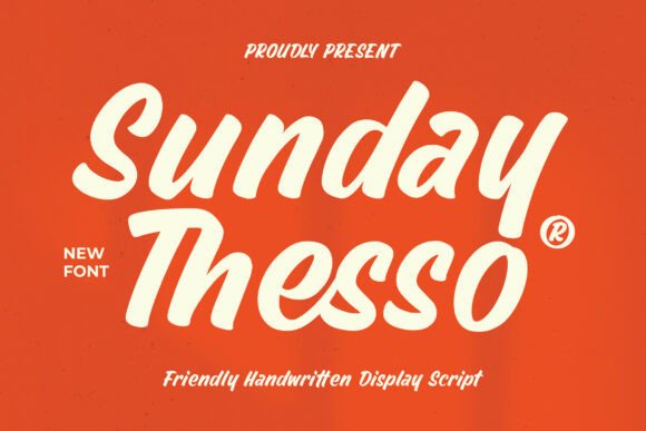 Sunday Thesso: Elevating Visual Identity with Bold Display Script Typography